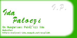 ida paloczi business card
